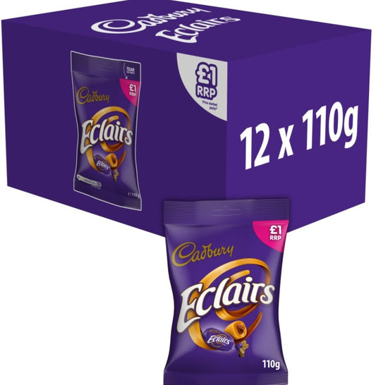 Box of 12 bags of chocolate éclairs