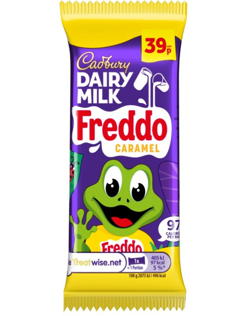 Cadbury Dairy Milk Freddo Caramel Chocolate Bar 19.5g box of 60